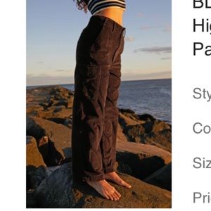 BDG corduroy cargo pants brown
